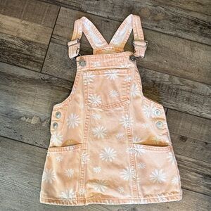 wonder nation Peach Daisy Overall Dress